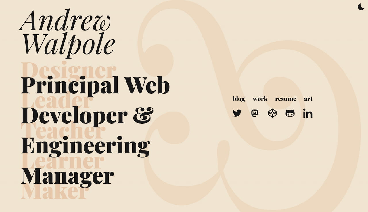 Andrew Walpole - Web Developer